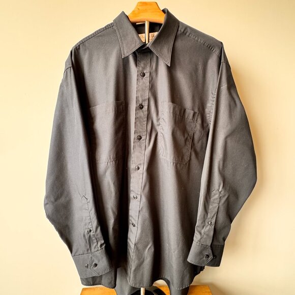 Christian Dior Chemise Cotton Blend Long Sleeve Button Down Shirt Black - Picture 4 of 8